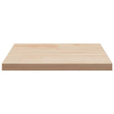 Table Top 40x40x2.5 cm Solid Wood Pine Square - Side View