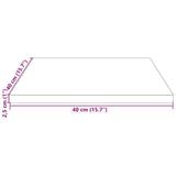 Table Top 40x40x2.5 cm Solid Wood Pine Square - Low Angle