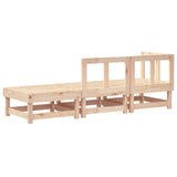 3 Piece Garden Lounge Set Solid Wood Pine - Side View