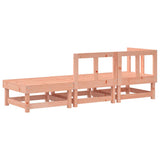 3 Piece Garden Lounge Set Solid Wood Douglas - Rear View