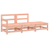 3 Piece Garden Lounge Set Solid Wood Douglas - Front View