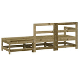 3 Piece Garden Lounge Set Impregnated Wood Pine - Rear View