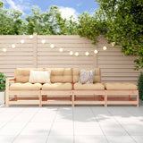 4 Piece Garden Lounge Set Solid Wood Pine