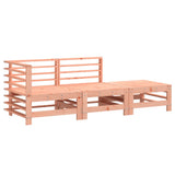 3 Piece Garden Lounge Set Solid Wood Douglas - Front View