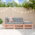 3 Piece Garden Lounge Set Solid Wood Douglas