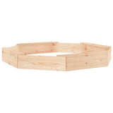 Sandbox With Seats Octagon Solid Wood Pine - Front View
