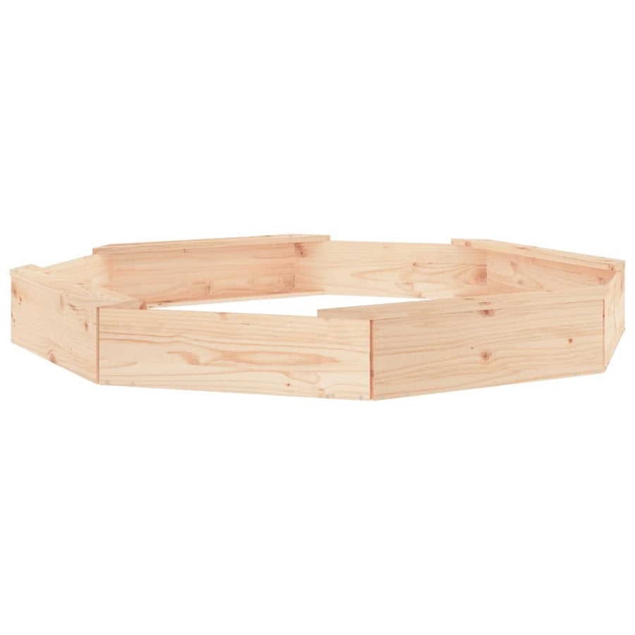 Sandbox With Seats Octagon Solid Wood Pine