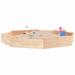 Sandbox With Seats Octagon Solid Wood Pine