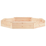 Sandbox with Seats Octagon Solid Wood Pine - Top-Down View