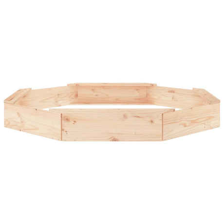 Sandbox With Seats Octagon Solid Wood Pine