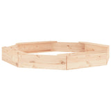 Sandbox With Seats Octagon Solid Wood Pine - Rear View