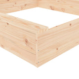 Sandbox with Seats Square Solid Wood Pine - Close-Up Angle