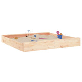Sandbox With Seats Square Solid Wood Pine - Side View