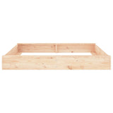 Sandbox with Seats Square Solid Wood Pine - Top-Down View