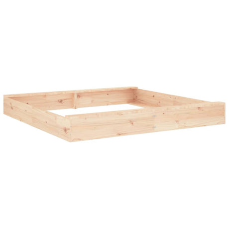 Sandbox With Seats Square Solid Wood Pine