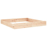 Sandbox With Seats Square Solid Wood Pine - Rear View