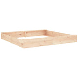 Sandbox with Seats Square Solid Wood Pine - Rear View