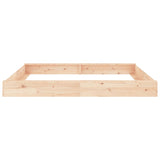 Sandbox with Seats Square Solid Wood Pine - Top-Down View