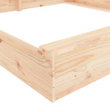 Sandbox with Seats Square Solid Wood Pine - Close-Up Angle