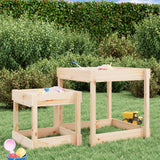 Sand Tables 2 pcs Solid Wood Pine - Side View