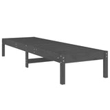 Sun Loungers 2 pcs Grey 199.5x60x74 cm Solid Wood Pine - Low Angle