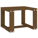 Garden Side Table Honey Brown 40x38x28.5 cm Solid Wood Pine - Front View