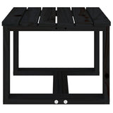 Garden Side Table Black 40x38x28.5 cm Solid Wood Pine - Top-Down View