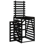Wheelie Bin Storage Black 84x90x128.5 cm Solid Wood Pine