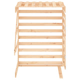 Wheelie Bin Storage Extension Solid Wood Pine - Close-Up Angle