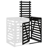 Wheelie Bin Storage Extension Black Solid Wood Pine - 45-Degree Angle