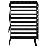 Wheelie Bin Storage Extension Black Solid Wood Pine - Close-Up Angle