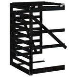 Wheelie Bin Storage Extension Black Solid Wood Pine - Low Angle