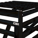 Wheelie Bin Storage Extension Black Solid Wood Pine - Extra Image