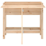 Garden Planter with Folding Tabletop Solid Wood Pine - Top-Down View