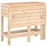 Garden Planter with Folding Tabletop Solid Wood Pine - Low Angle