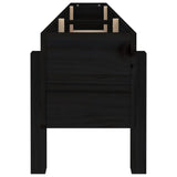 Garden Raised Bed Black 160x30x38 cm Solid Wood Pine - 45-Degree Angle