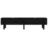 Garden Raised Bed Black 160x30x38 cm Solid Wood Pine - Rear View