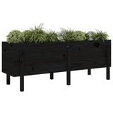 Garden Raised Bed Black 160x50x57 cm Solid Wood Pine