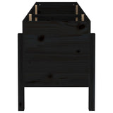 Garden Raised Bed Black 160x50x57 cm Solid Wood Pine - Top-Down View
