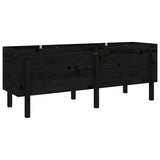 Garden Raised Bed Black 160x50x57 cm Solid Wood Pine