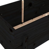 Garden Raised Bed Black 160x50x57 cm Solid Wood Pine