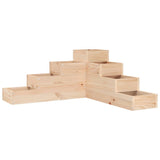Garden Planter 4-Tier 80.5x79x36 cm Solid Wood Pine - Front View