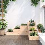 Garden Planter 4-Tier 80.5x79x36 cm Solid Wood Pine - Side View