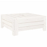 Parasol Base Cover White Solid Wood Pine - Front View