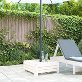 Parasol Base Cover White Solid Wood Pine - Side View