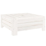 Parasol Base Cover White Solid Wood Pine - Rear View