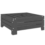 Parasol Base Cover Grey Solid Wood Pine - Rear View