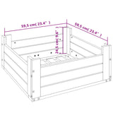 Parasol Base Cover Black Solid Wood Pine - Extra Image