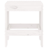 Garden Stools 2 pcs White 40x36x45 cm Solid Wood Pine