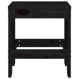 Garden Stools 2 pcs Black 40x36x45 cm Solid Wood Pine - Top-Down View
